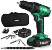 KIMO Cordless Drill Driver Kit, 20V Max Impact Hammer Drill